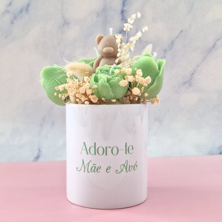 Jardim de Amor em Forma de Velas | Presente Mãe, Madrinhas - Cutxi Cutxi - Presentes Personalizados