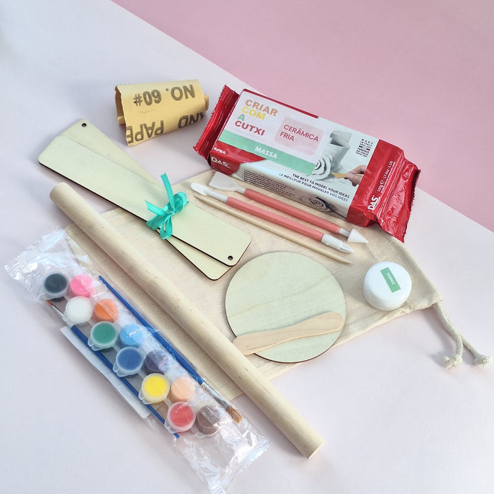 🎨 Kit de Iniciação à Cerâmica Fria – Continua a Criar em Casa! ✨ - Cutxi Cutxi - Presentes Personalizados
