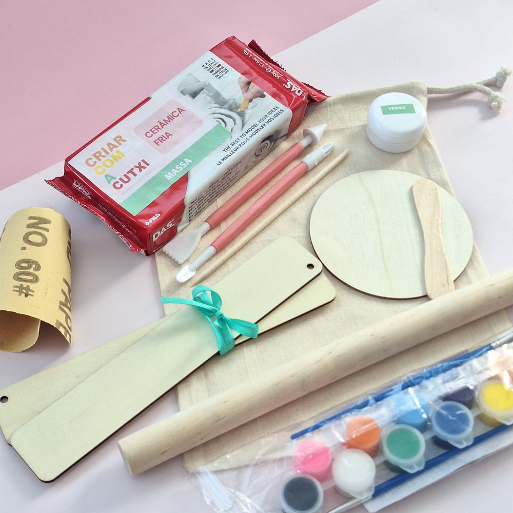 🎨 Kit de Iniciação à Cerâmica Fria – Continua a Criar em Casa! ✨ - Cutxi Cutxi - Presentes Personalizados