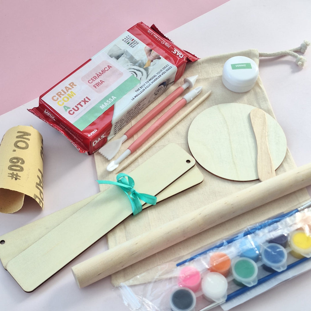 🎨 Kit de Iniciação à Cerâmica Fria – Continua a Criar em Casa! ✨ - Cutxi Cutxi - Presentes Personalizados