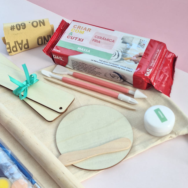 🎨 Kit de Iniciação à Cerâmica Fria – Continua a Criar em Casa! ✨ - Cutxi Cutxi - Presentes Personalizados