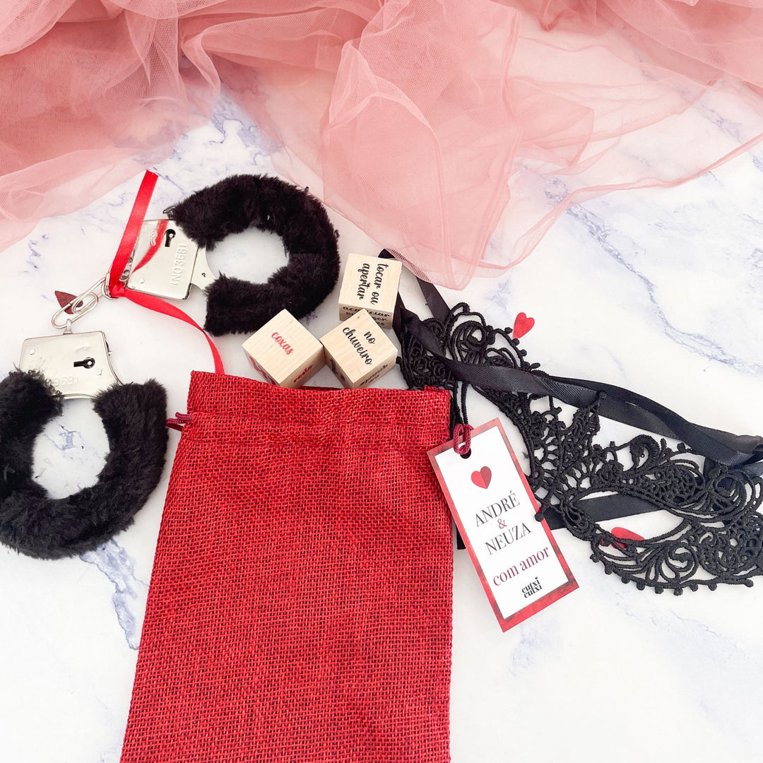 Kit Dia dos Namorados – Saco Safadeza - Cutxi Cutxi - Presentes Personalizados