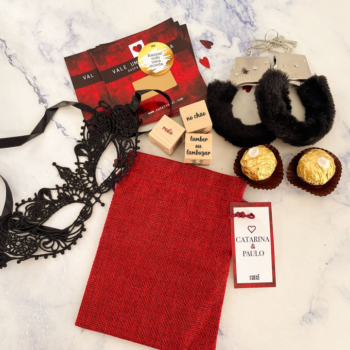 Kit Dia dos Namorados – Saco Safadeza - Cutxi Cutxi - Presentes Personalizados
