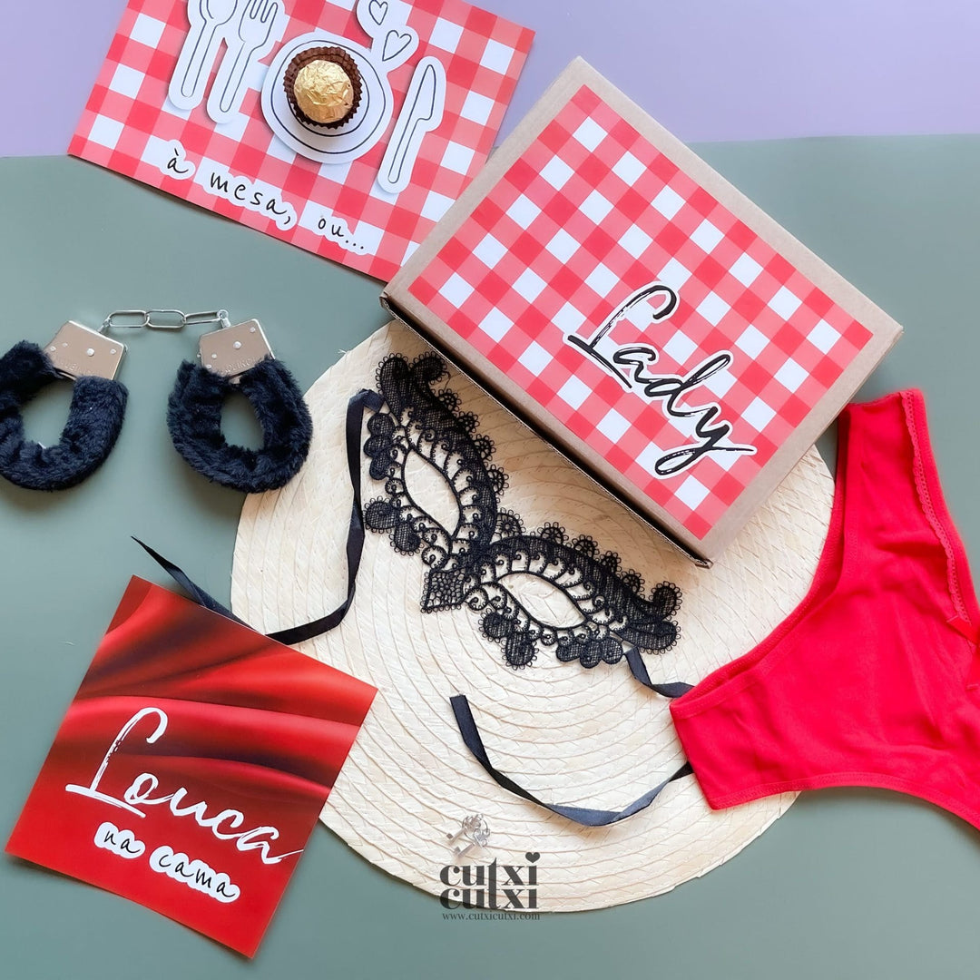 Kit Lady à mesa e Louca na cama - Presente Namorados - Cutxi Cutxi - Presentes Personalizados