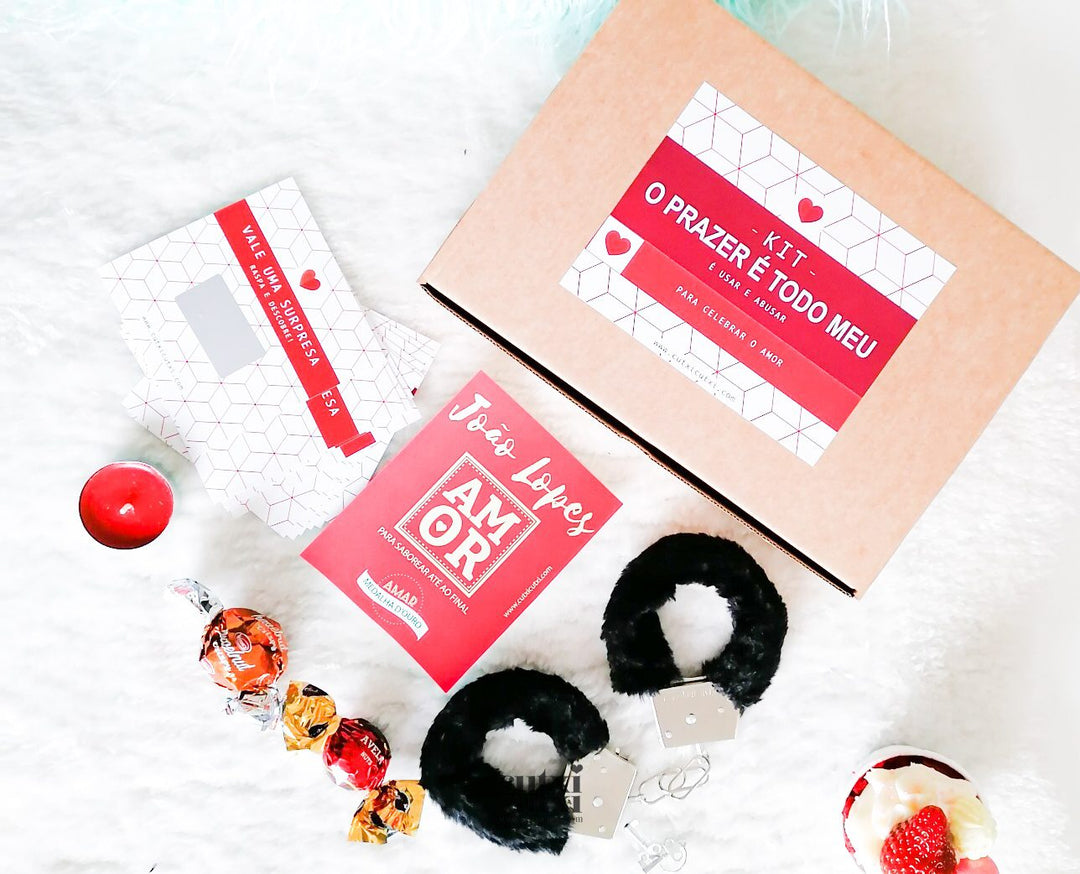 Kit O prazer é todo meu - Presente Namorados - Cutxi Cutxi - Presentes Personalizados