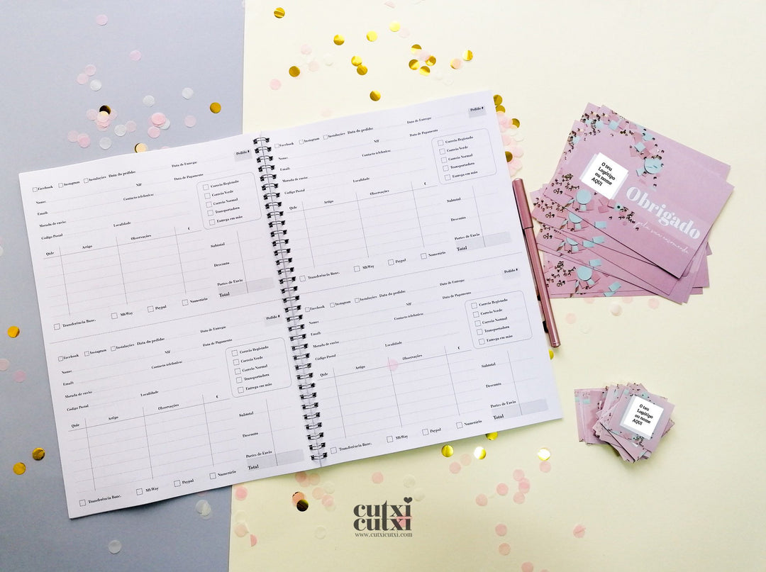 Caderno de encomendas A4