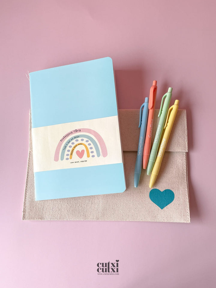 Kit Tudo o que me deste passou pelo meu CORAÇÃO (Sugestão Presente Educadora/Professora) - Cutxi Cutxi - Presentes Personalizados