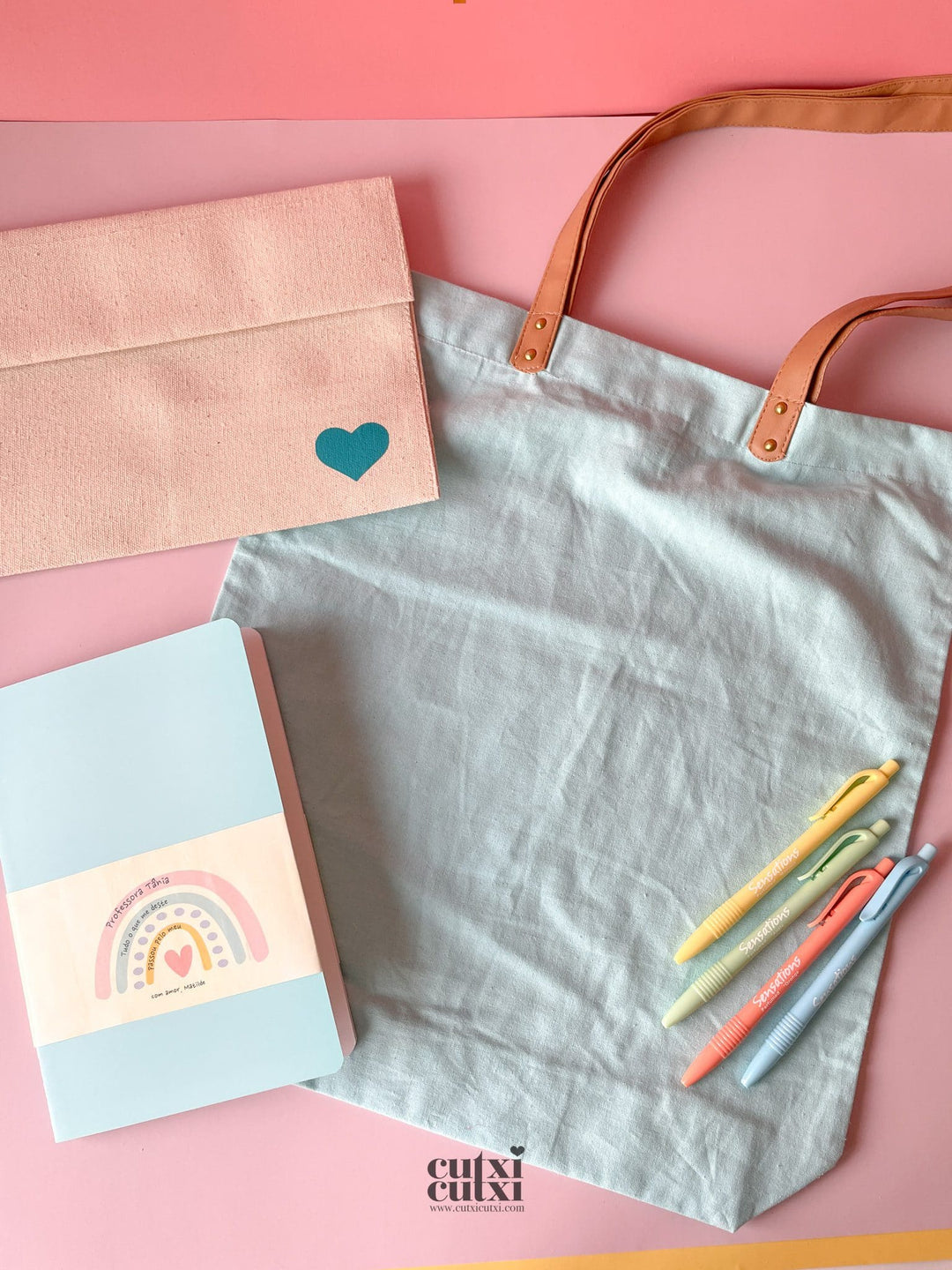Kit Tudo o que me deste passou pelo meu CORAÇÃO (Sugestão Presente Educadora/Professora) - Cutxi Cutxi - Presentes Personalizados