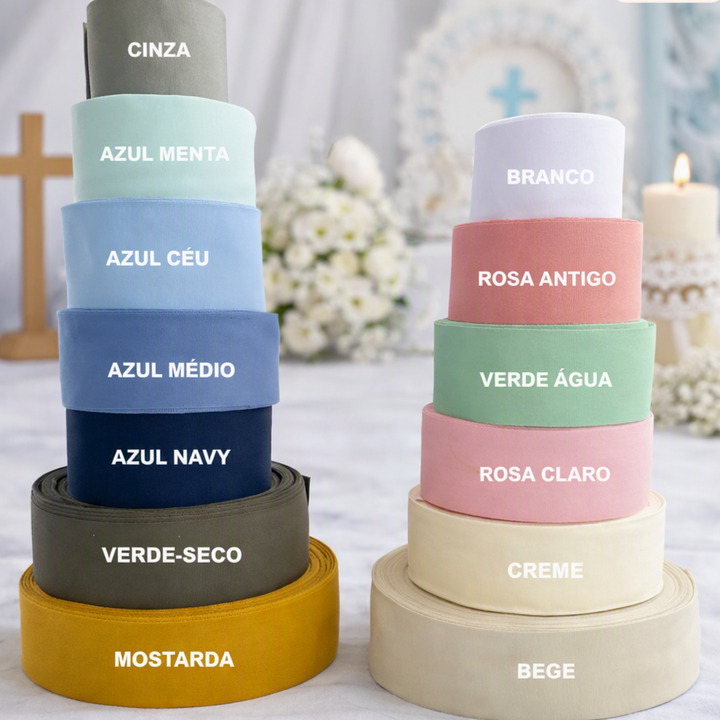 Grosgrain Christening Candle