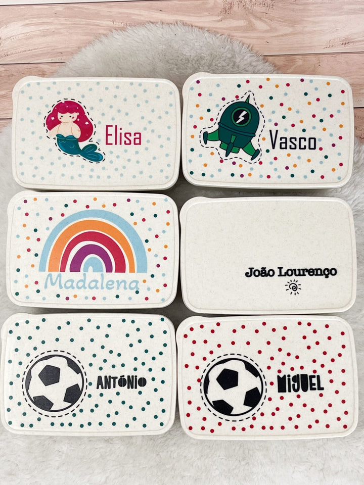 Lancheira Marmita personalizada com ilustração e nome - Cutxi Cutxi - Presentes Personalizados