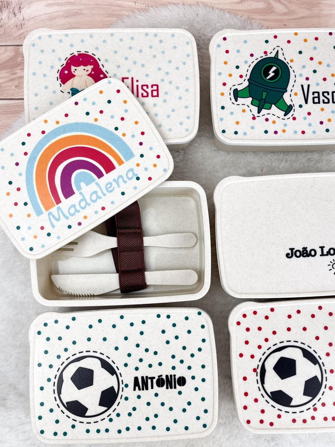 Lancheira Marmita personalizada com ilustração e nome - Cutxi Cutxi - Presentes Personalizados