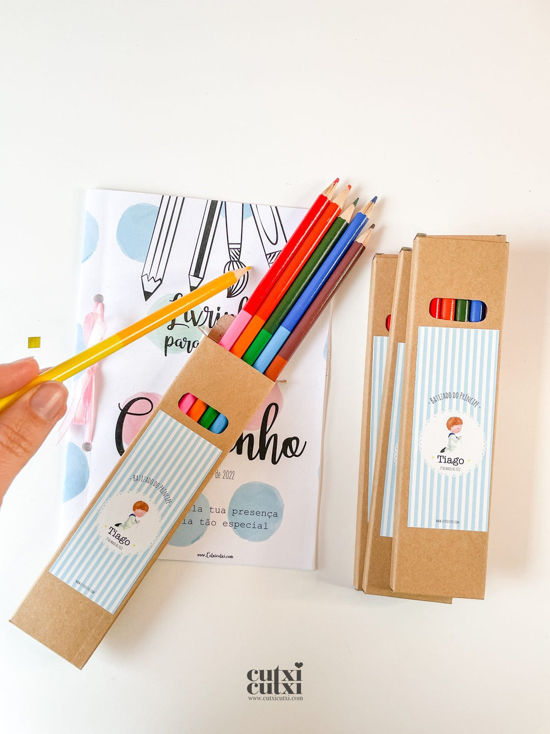 Lápis de colorir - Lembrança para Criança - Cutxi Cutxi - Presentes Personalizados