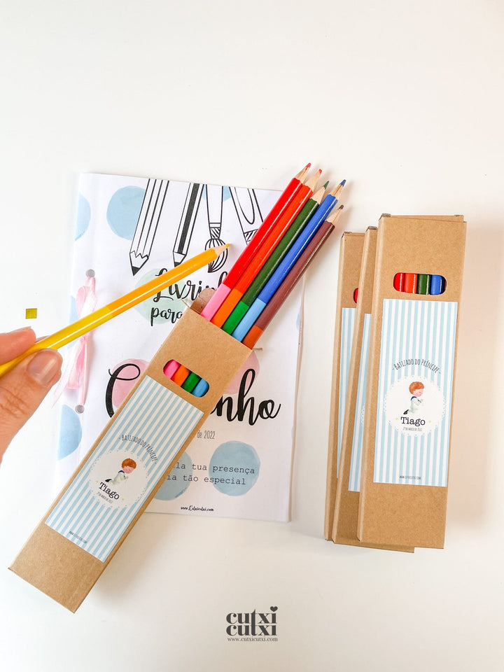 Lápis de colorir - Lembrança para Criança - Cutxi Cutxi - Presentes Personalizados