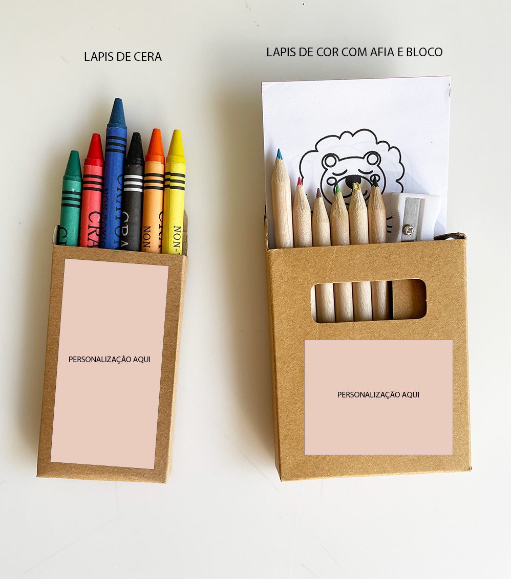 Lápis de colorir - Lembrança para Criança - Cutxi Cutxi - Presentes Personalizados