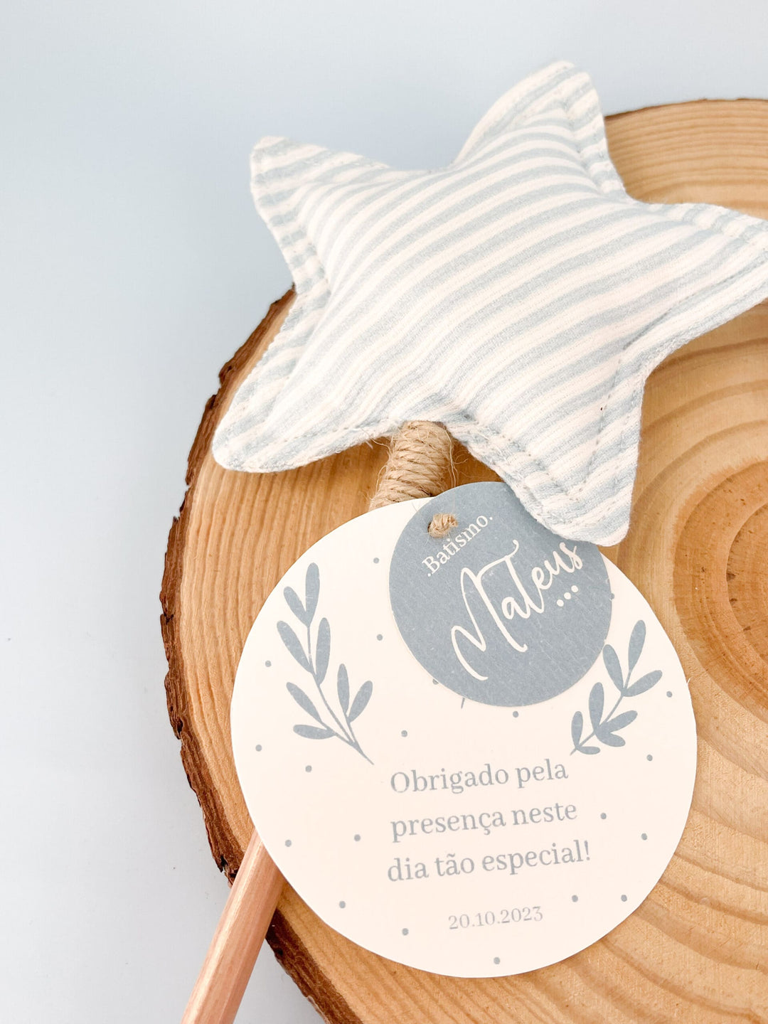 Lápis com estrela ou coração personalizado
