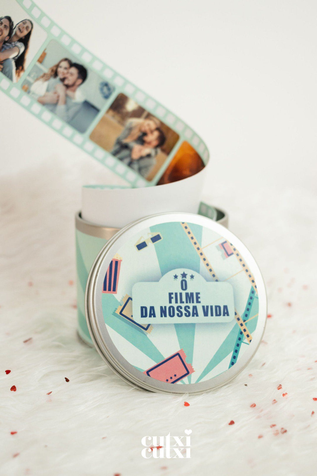 Lata O FILME DA NOSSA VIDA - Presente Namorados - Cutxi Cutxi - Presentes Personalizados