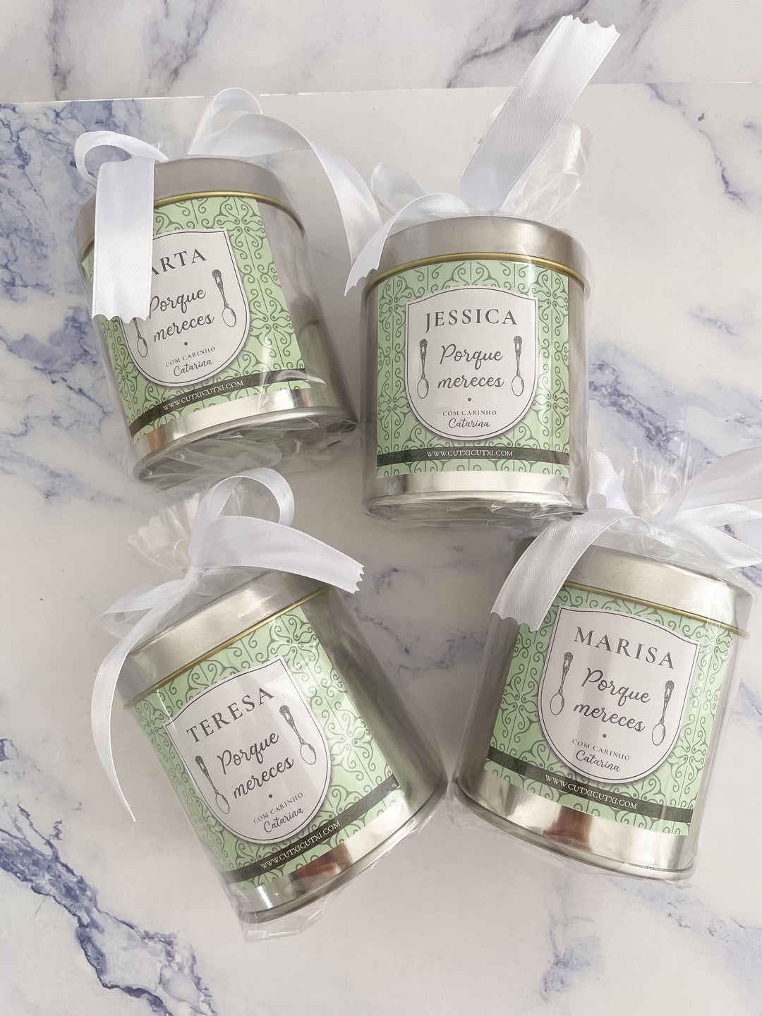 Lata de Chá Personalizada - Para Aquecer o Coração | Presente de Natal