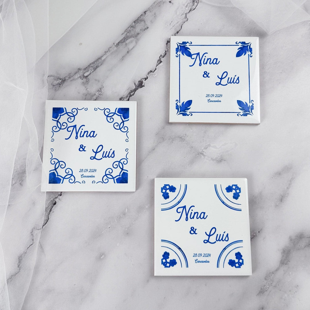 Lembrança Azulejo Mini - Casamento - Cutxi Cutxi - Presentes Personalizados