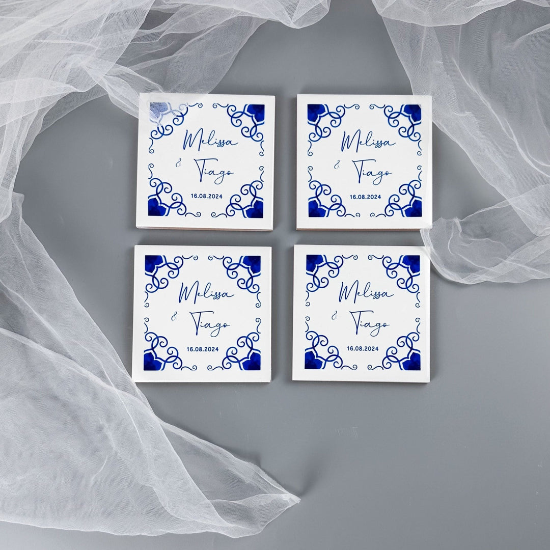Lembrança Azulejo Mini - Casamento - Cutxi Cutxi - Presentes Personalizados
