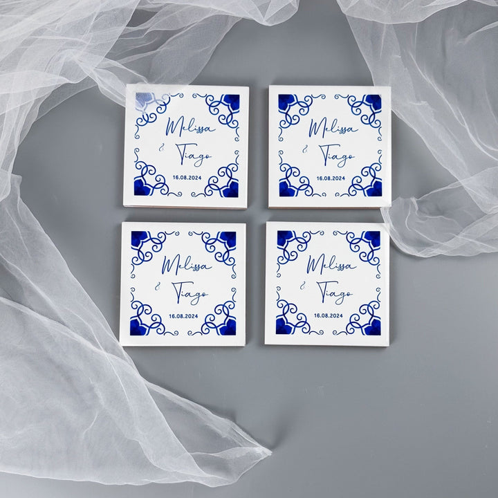 Lembrança Azulejo Mini - Casamento - Cutxi Cutxi - Presentes Personalizados