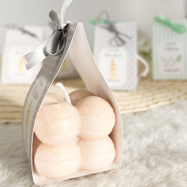 Velinha Bubble personalizada para Lembrança Batizado