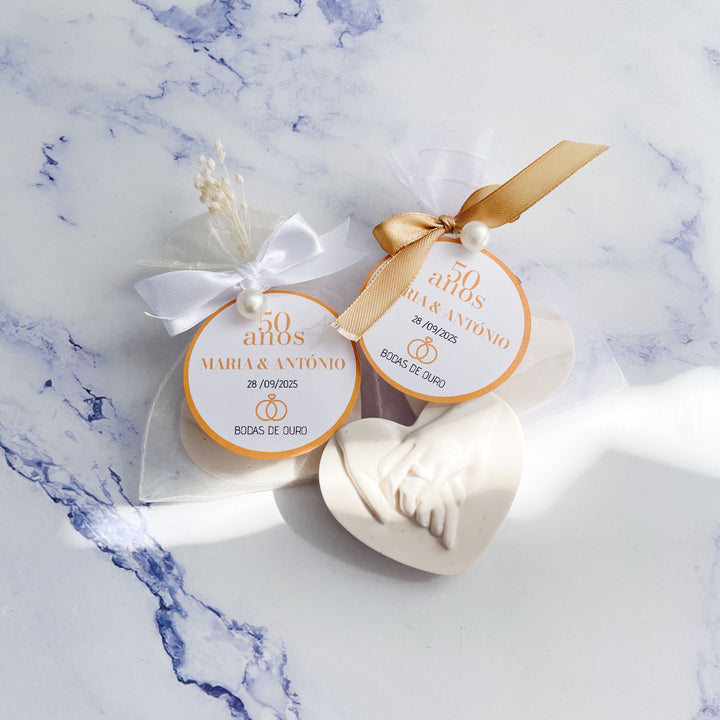 Iman Mãos e Aliança – Lembrança de Casamento ou Bodas Personalizada