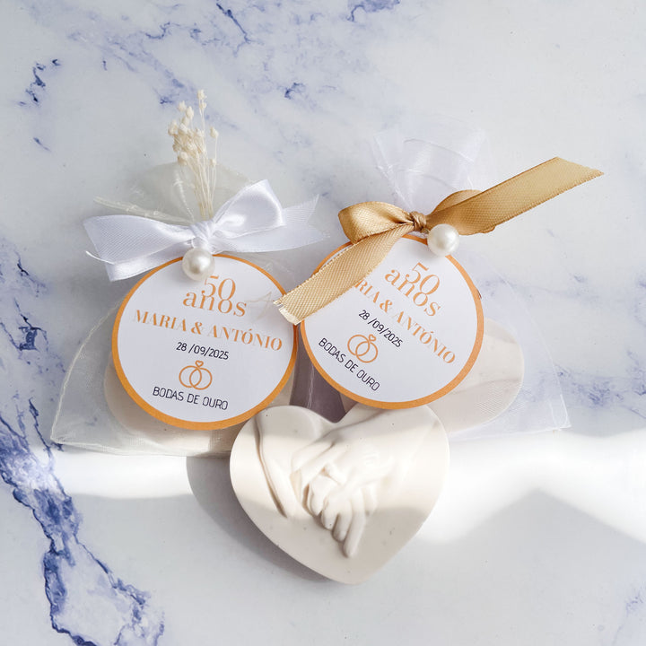 Iman Mãos e Aliança – Lembrança de Casamento ou Bodas Personalizada
