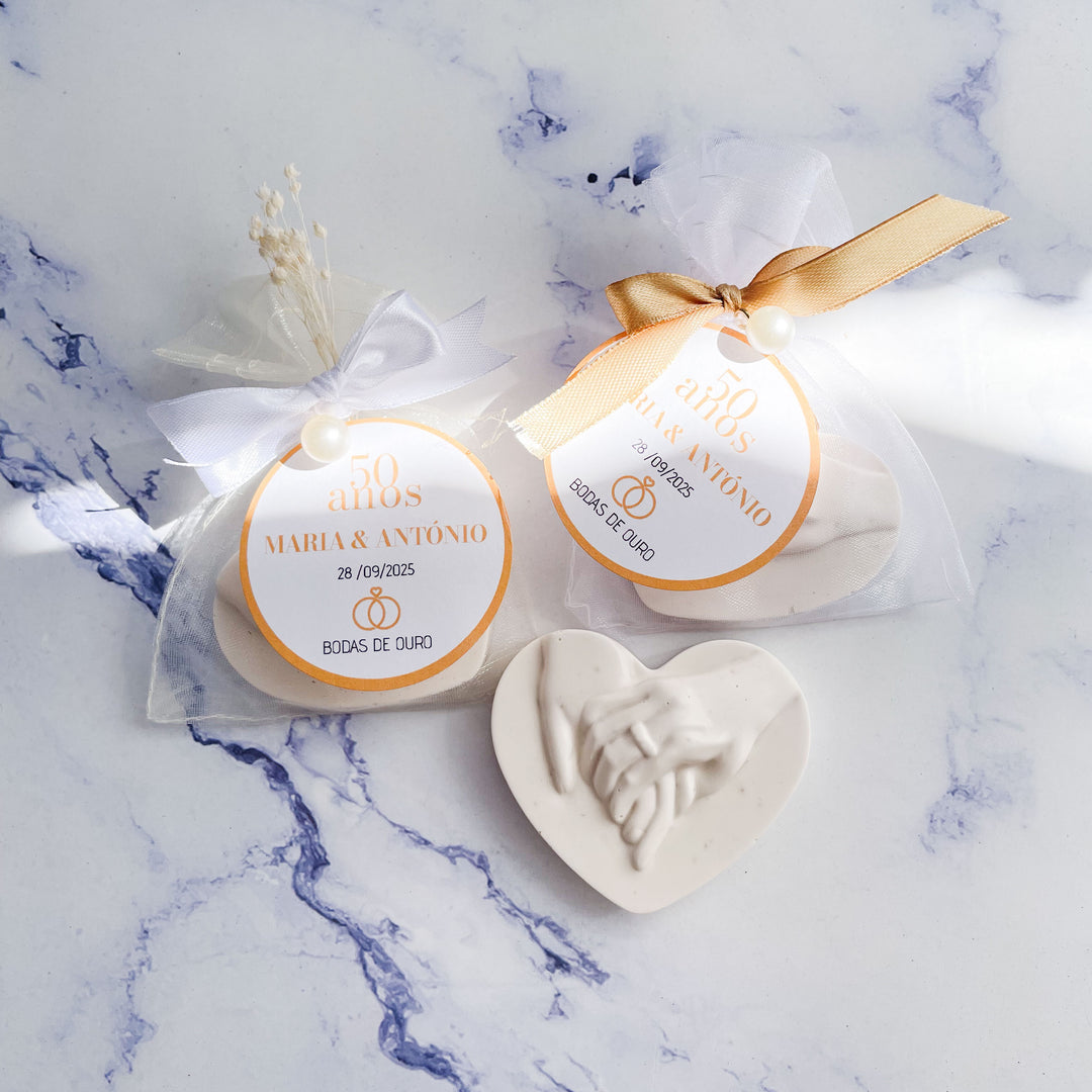 Iman Mãos e Aliança – Lembrança de Casamento ou Bodas Personalizada