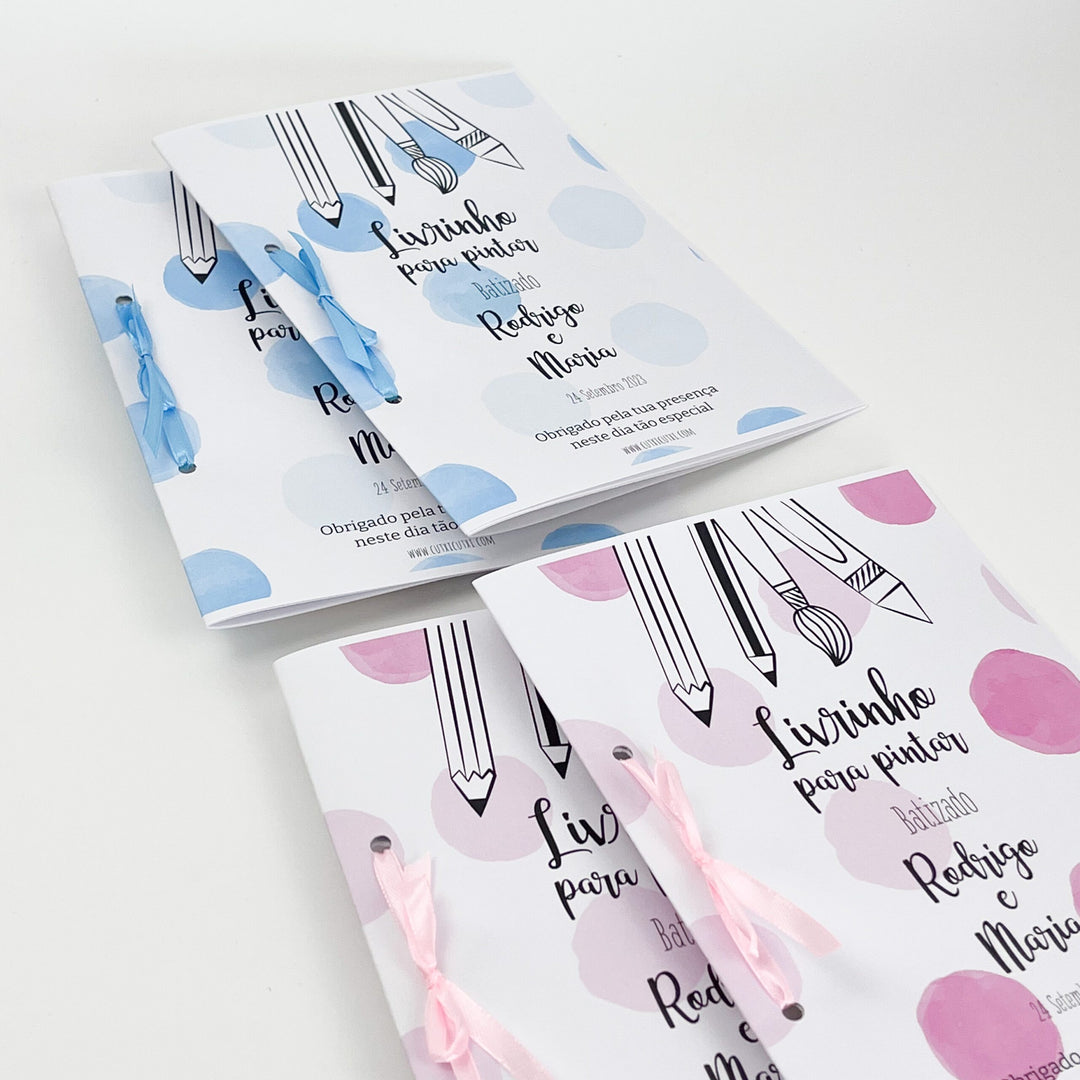 Caderninhos para Pintar Cutxi Cutxi (Ofertas de Aniversário, Batizados)