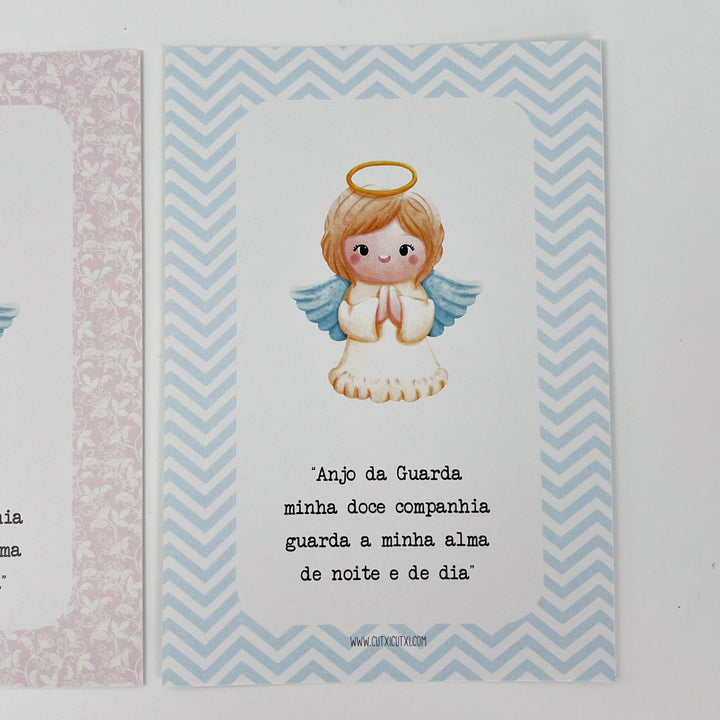 Mini Terço Dezena com Pagela Anjinho - Lembrança Batizado