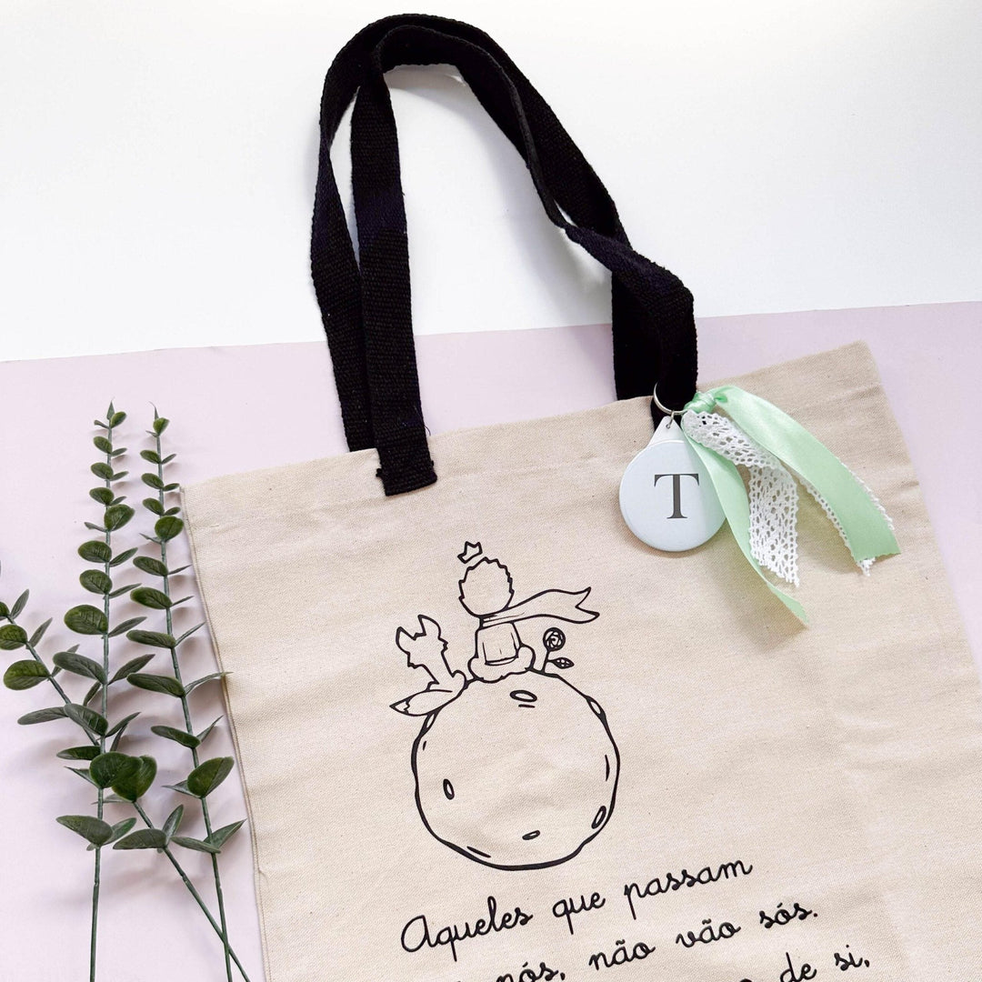 Mala Saco Principezinho Elegance com alças pretas (Sugestão Presente) - Cutxi Cutxi - Presentes Personalizados