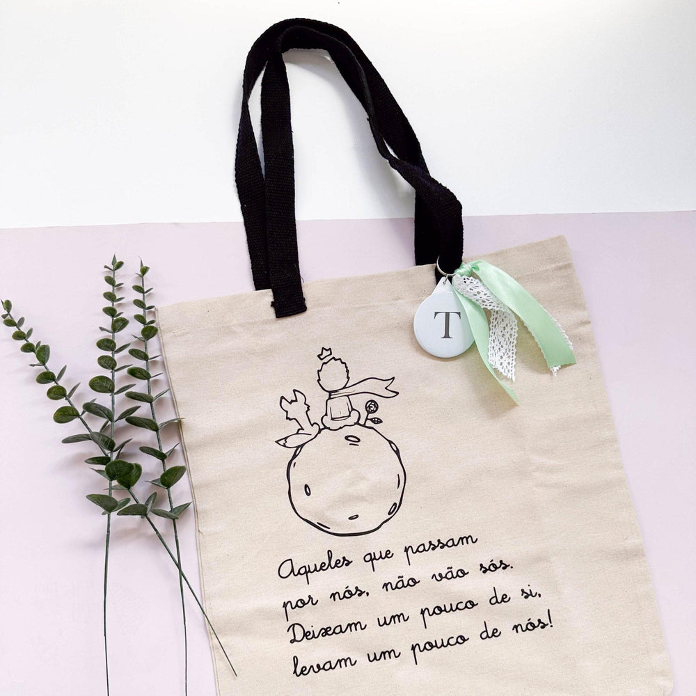 Mala Saco Principezinho Elegance com alças pretas (Sugestão Presente) - Cutxi Cutxi - Presentes Personalizados