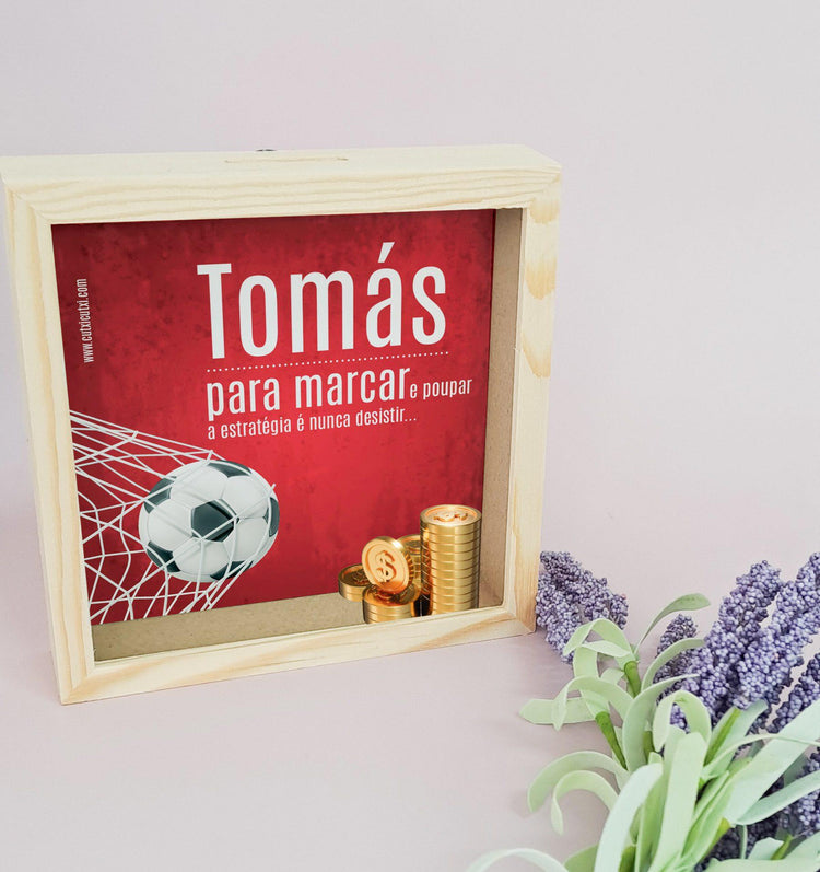 Mealheiro Para marcar e Poupar Futebol - Cutxi Cutxi - Presentes Personalizados
