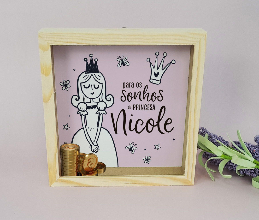 Mealheiro Sonho de Princesa - Cutxi Cutxi - Presentes Personalizados