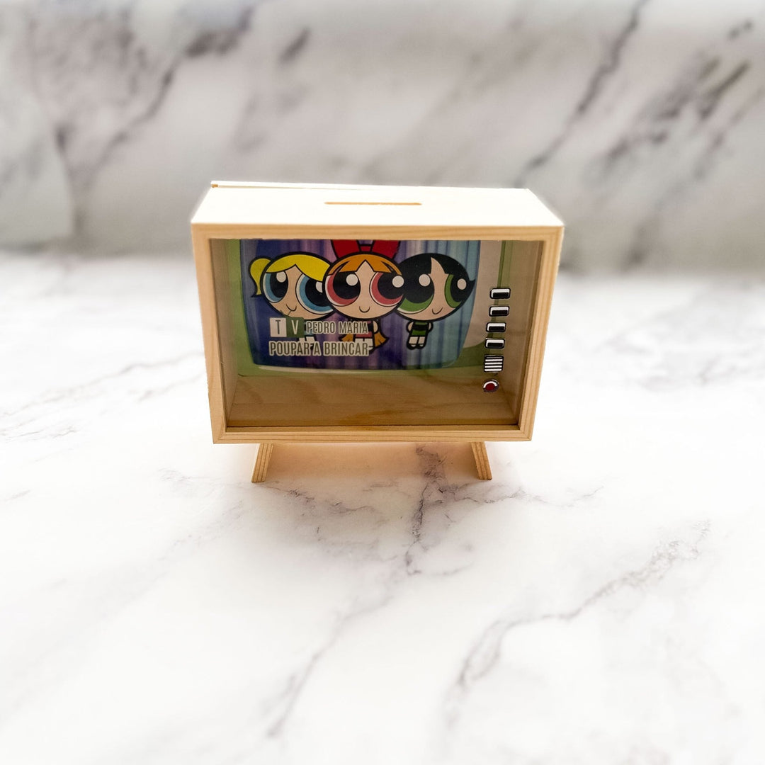 Mealheiro TV dos Sonhos — Personalizado para Crianças 🎥✨ - Cutxi Cutxi - Presentes Personalizados