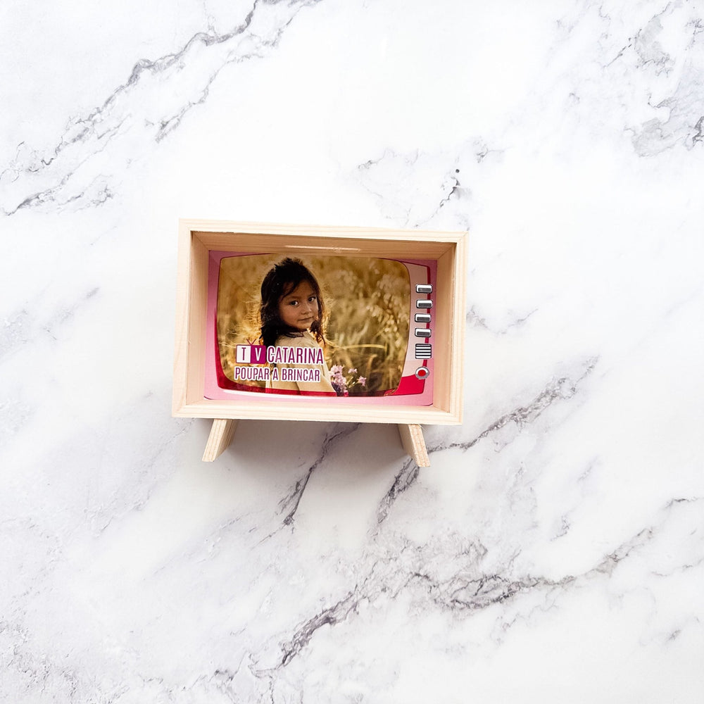 Mealheiro TV dos Sonhos — Personalizado para Crianças 🎥✨ - Cutxi Cutxi - Presentes Personalizados