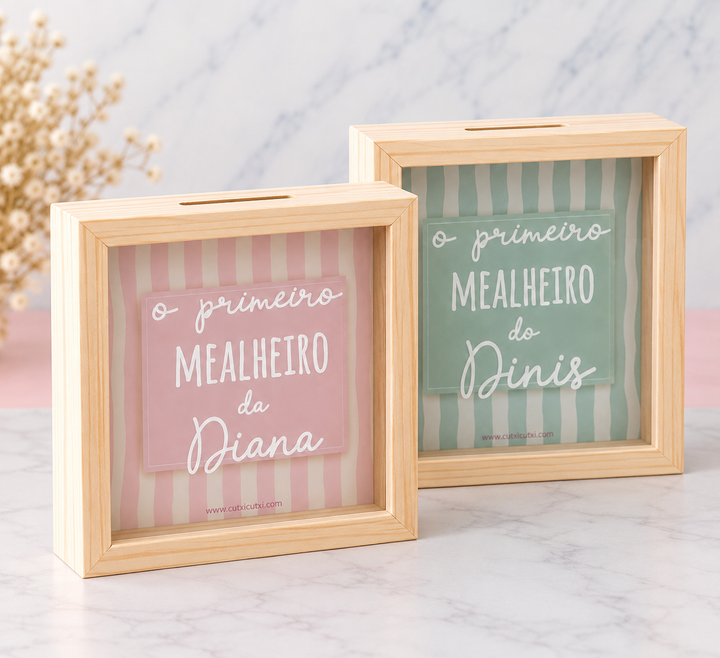 Mealheiro Personalizado com Nome para Bebé e Criança