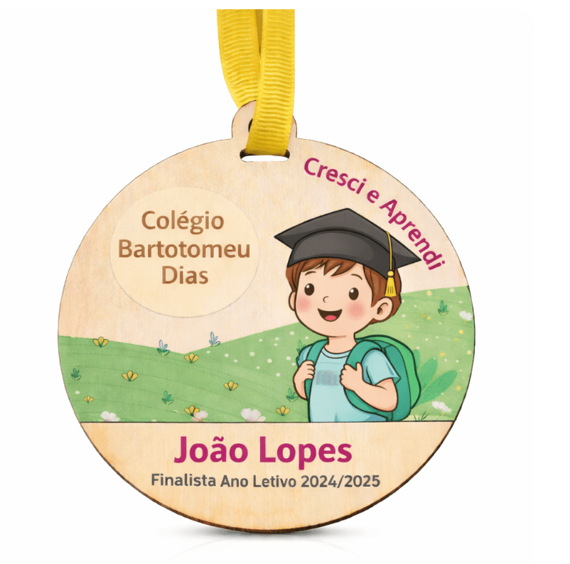 Medalha Personalizada Finalistas Cores - Menino e Menina - Cutxi Cutxi - Presentes Personalizados