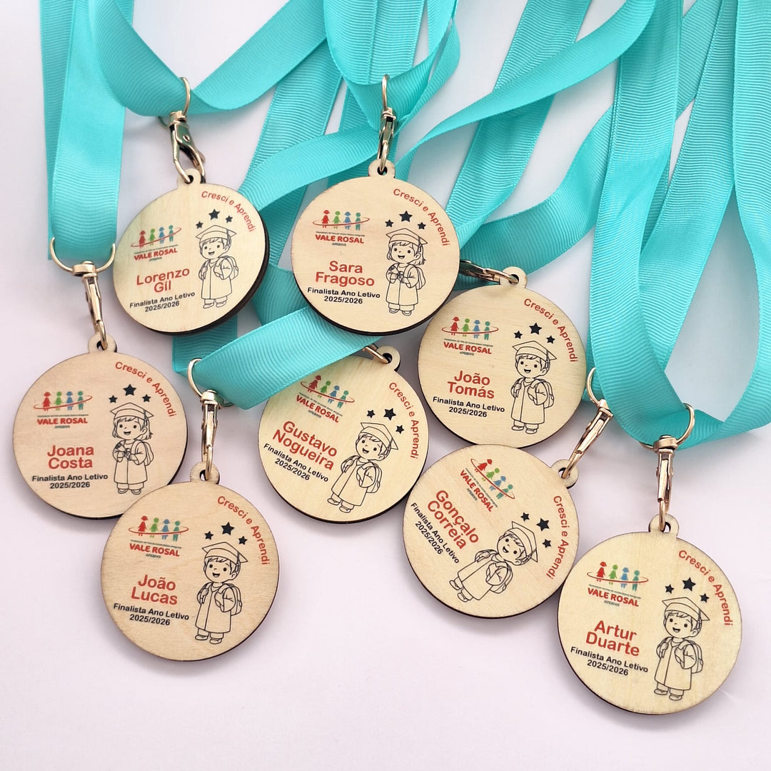 Medalha Personalizada Finalistas - Menino e Menina - Cutxi Cutxi - Presentes Personalizados