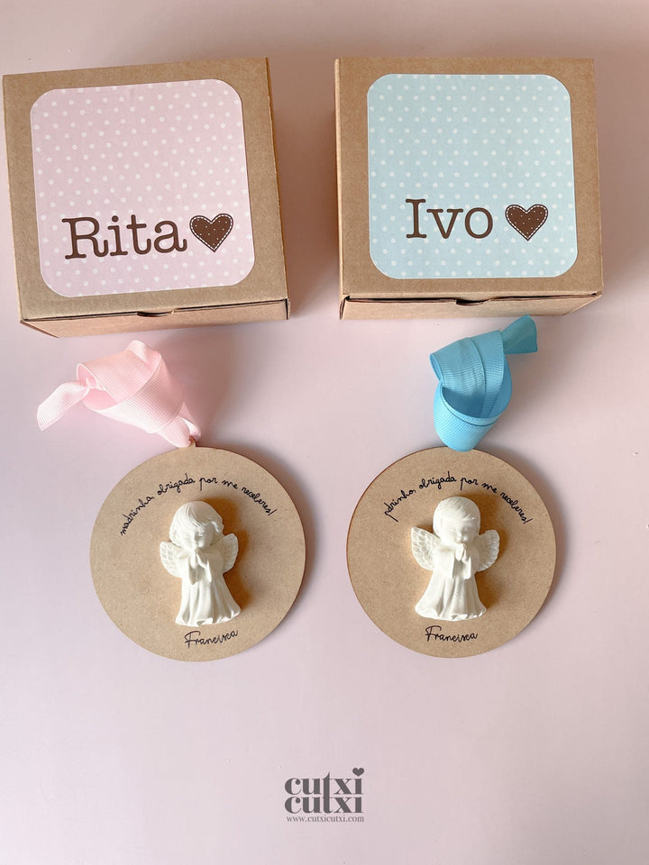 Medalhão Guardião Anjinho da Guarda - Cutxi Cutxi - Presentes Personalizados