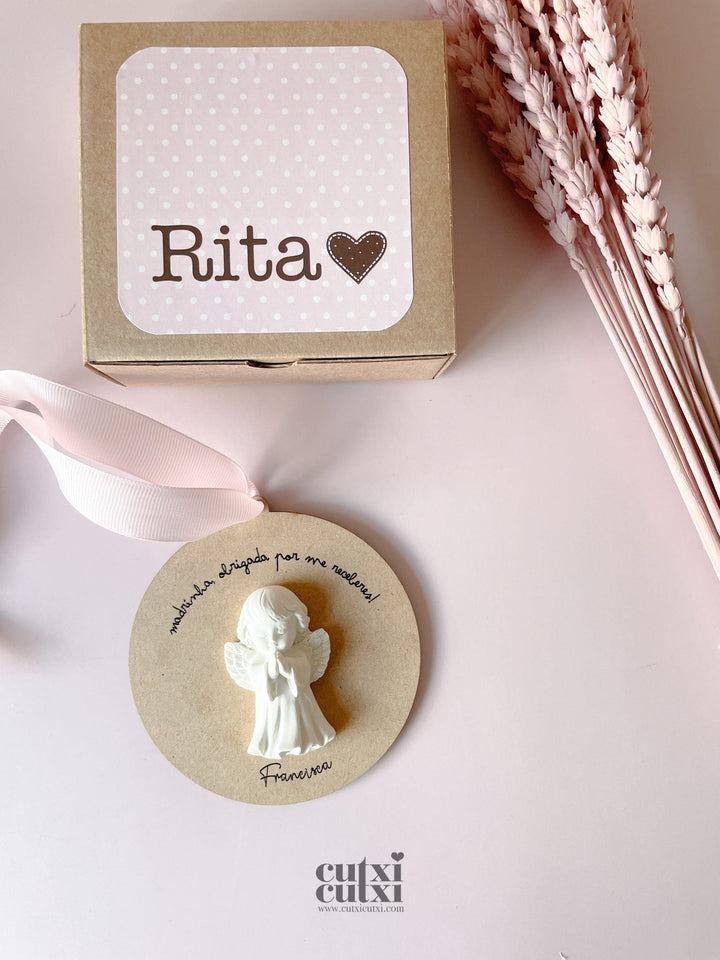 Medalhão Guardião Anjinho da Guarda - Cutxi Cutxi - Presentes Personalizados