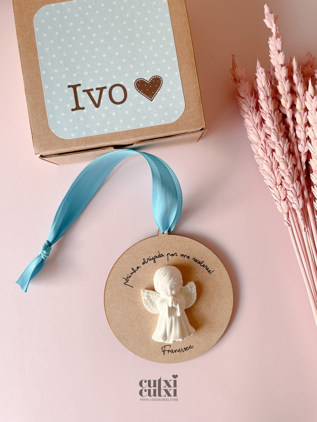 Medalhão Guardião Anjinho da Guarda - Cutxi Cutxi - Presentes Personalizados