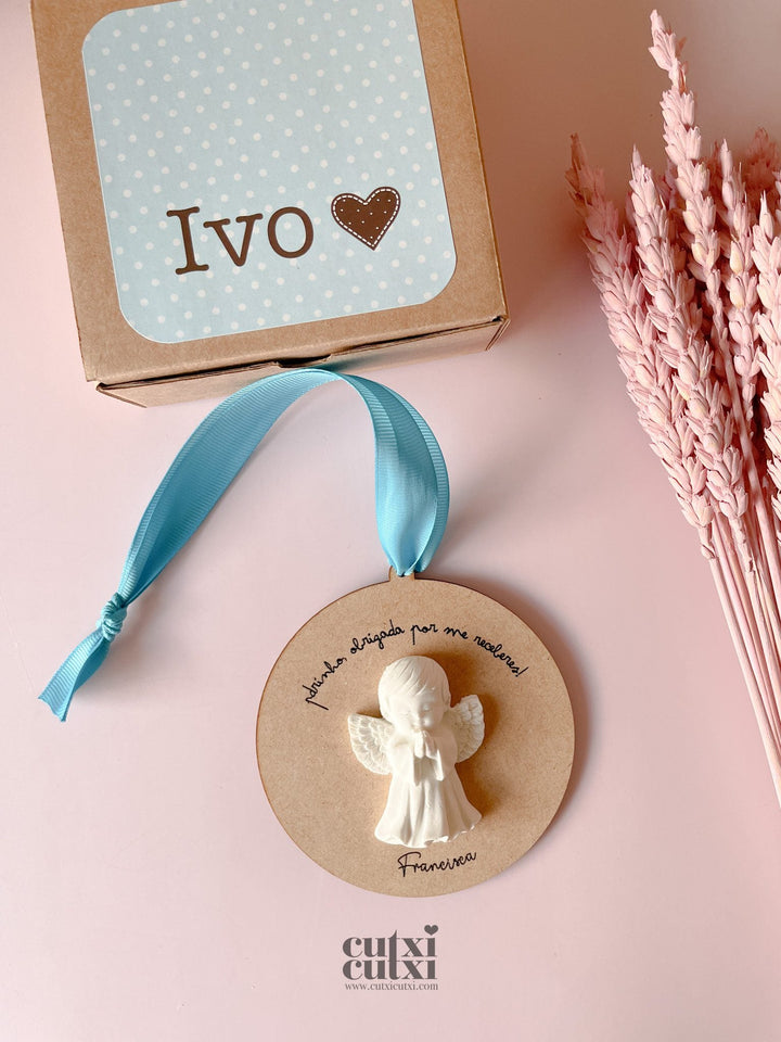 Medalhão Guardião Anjinho da Guarda - Cutxi Cutxi - Presentes Personalizados