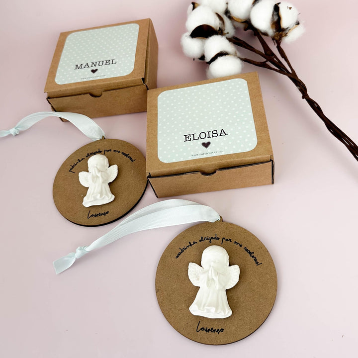 Medalhão Guardião Anjinho da Guarda - Cutxi Cutxi - Presentes Personalizados