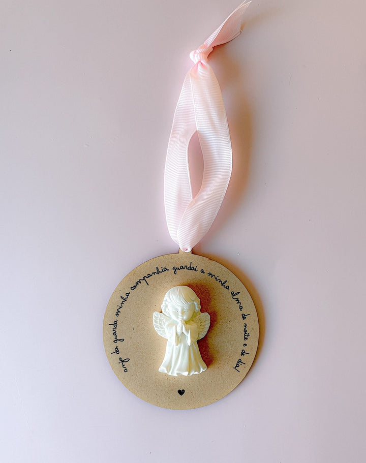 Medalhão Guardião Anjinho da Guarda - Cutxi Cutxi - Presentes Personalizados