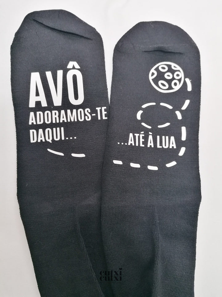 Meias AVÔ, BISAVÔ... Adoro-te daqui... até à lua