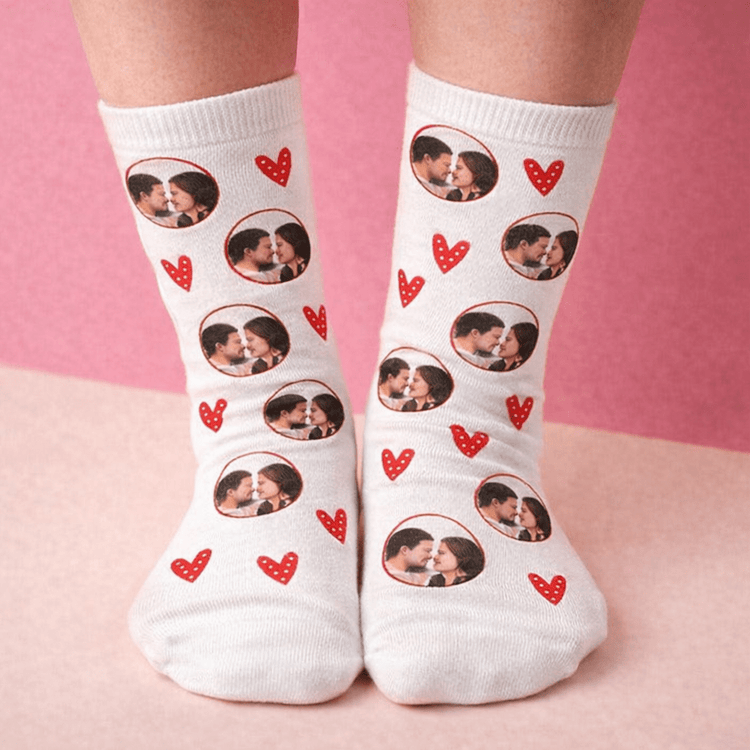 Meias personalizadas com fotografia - Presente Namorados - Cutxi Cutxi - Presentes Personalizados