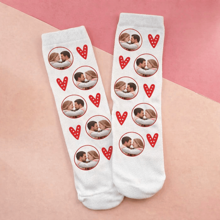 Meias personalizadas com fotografia - Presente Namorados - Cutxi Cutxi - Presentes Personalizados
