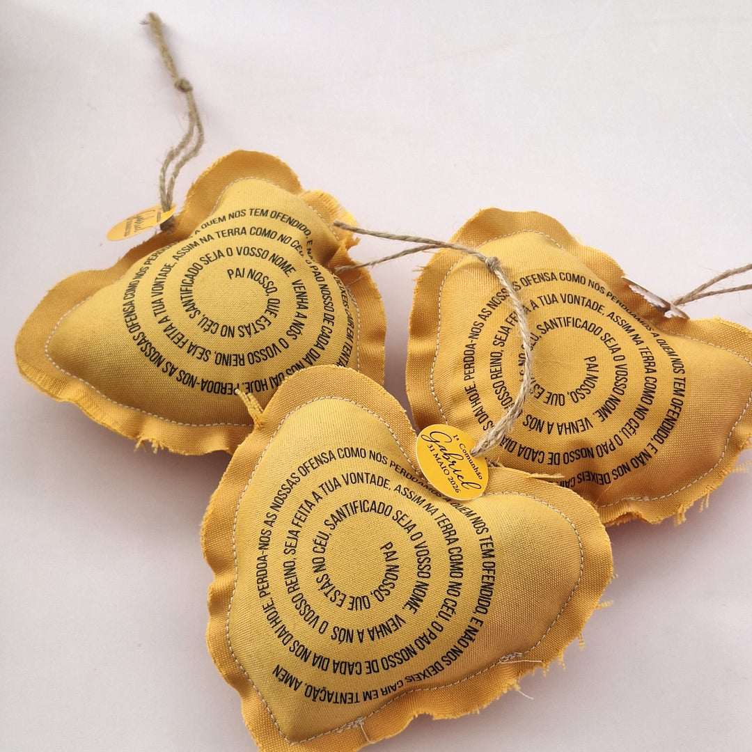 Memórias em Coração - Lembrança Primeira Comunhão - Cutxi Cutxi - Presentes Personalizados