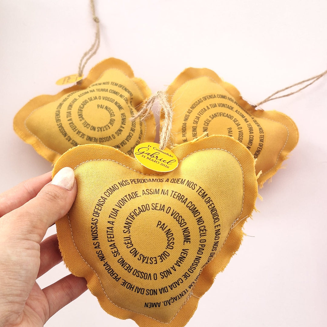 Memórias em Coração - Lembrança Primeira Comunhão - Cutxi Cutxi - Presentes Personalizados